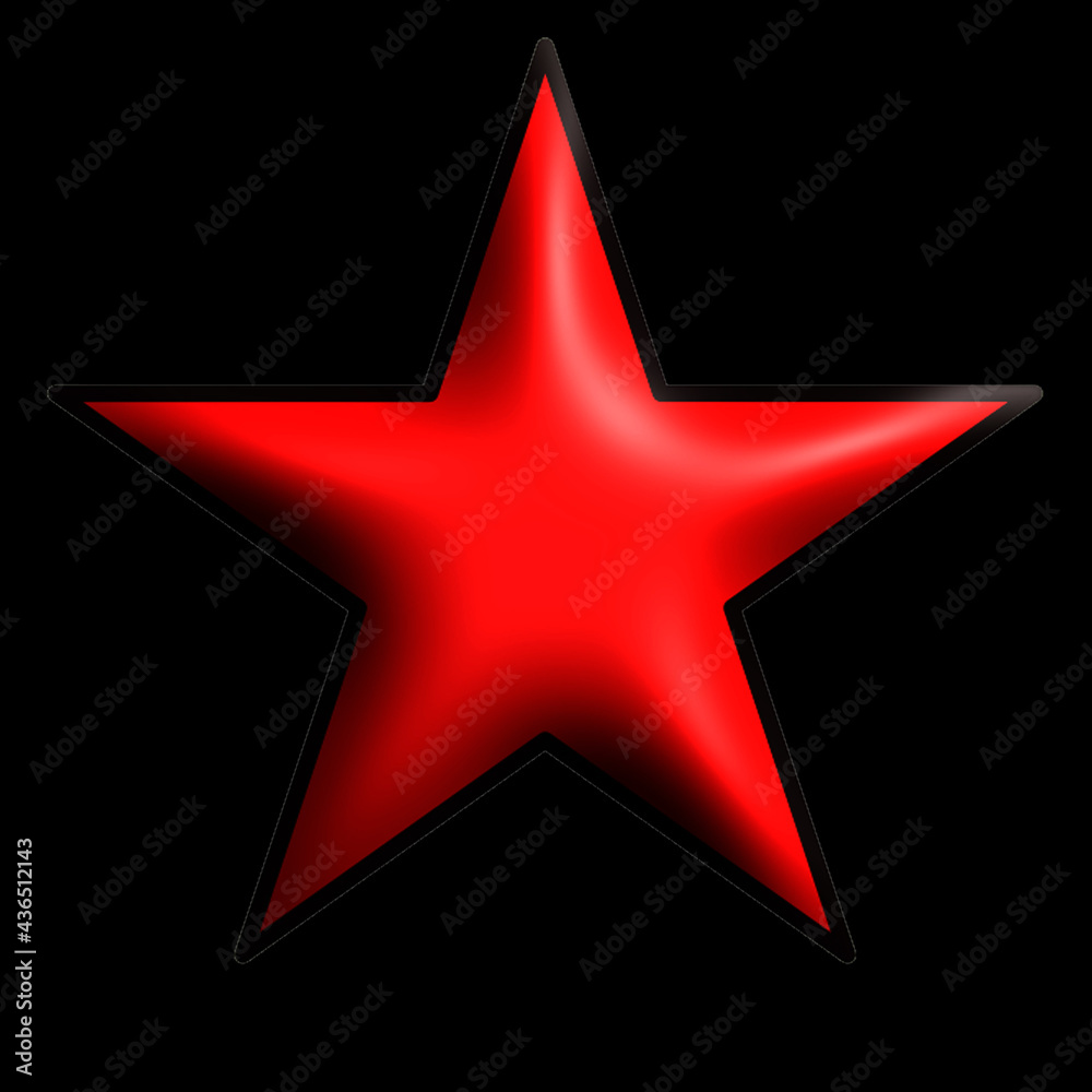 Obraz premium Roter Stern dreidimensional