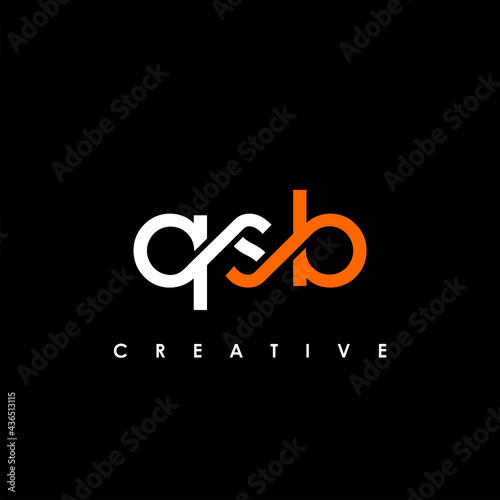 QSB Letter Initial Logo Design Template Vector Illustration