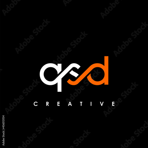 QSD Letter Initial Logo Design Template Vector Illustration