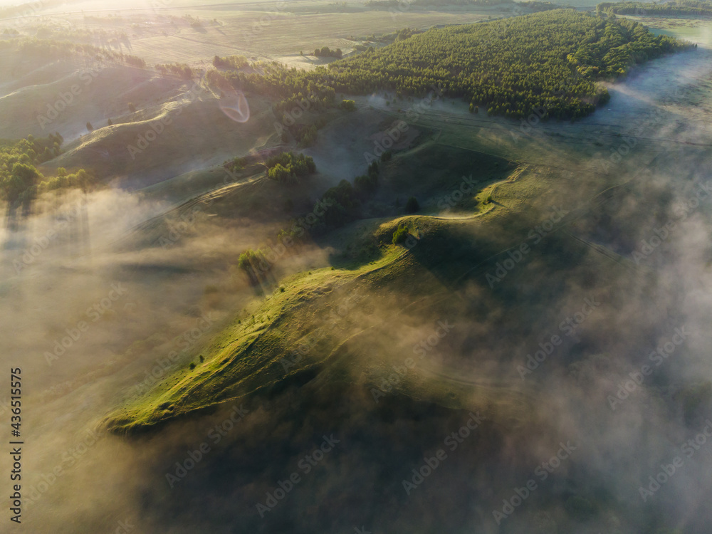 landscape with fog landscape with fog