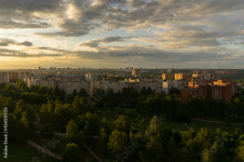 sunset over the city © Evgenii Ryzhenkov