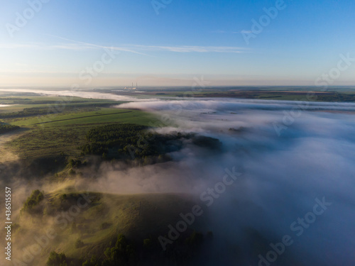 sunrise over the river