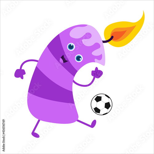 cute candles character vector template design illustration