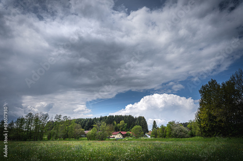 Heimat Niederbayern Landschaft mit Wolken photo