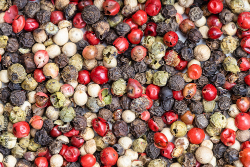background - Four Pepper Blend peppercorns photo