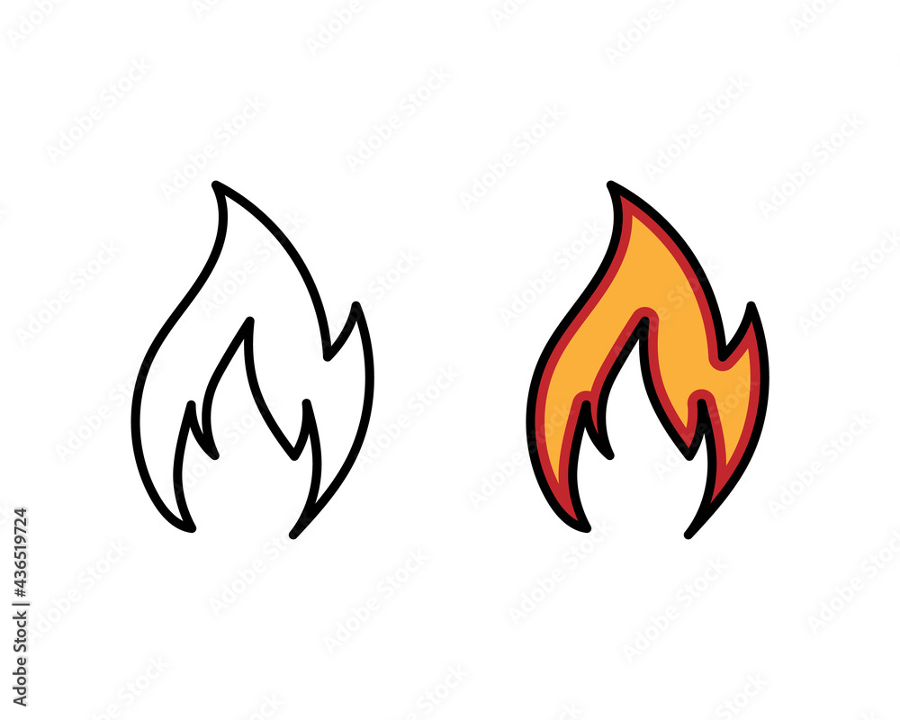 Fire Icon in trendy flat style isolated on white background, for your web site design, app, logo, UI. Vector illustration, EPS10. Fire Icon in trendy flat style isolated on white background, for your web site design, app, logo, UI. Vector illustration, EPS10.