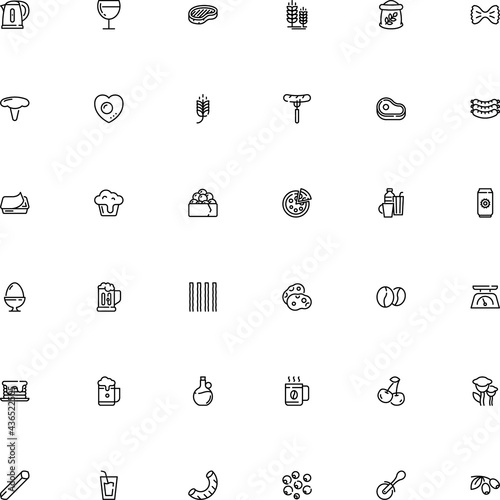 icon vector icon set such as: gunkan, pepperoni, pollen, brown, cancer, clear, instrument, farfalle, mold, fun, holiday, chanterelle, measurement, strip, amanita caesarea, carbohydrate, preparation