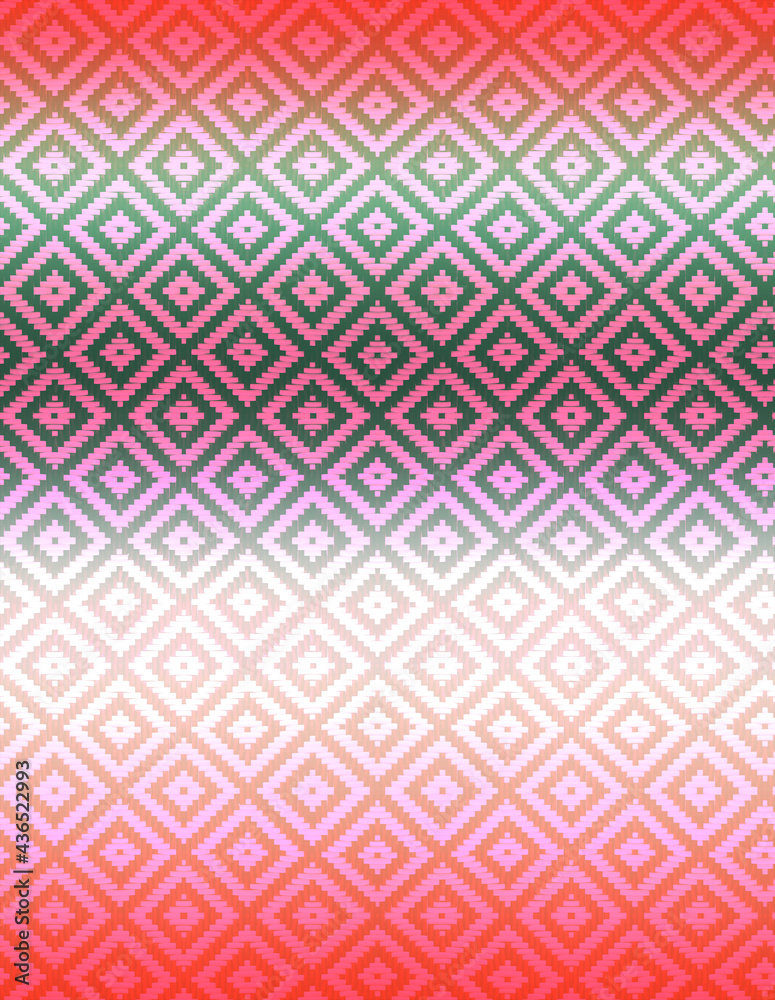 Abstract Diamond Geometric Pattern Color Graded Seamless Design Red White Tones Abstract Diamond Geometric Pattern Color Graded Seamless Design Red White Tones