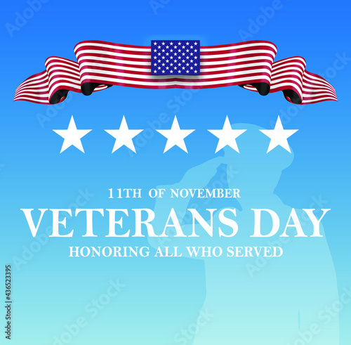 Vector image of the 11th day of veterans day november