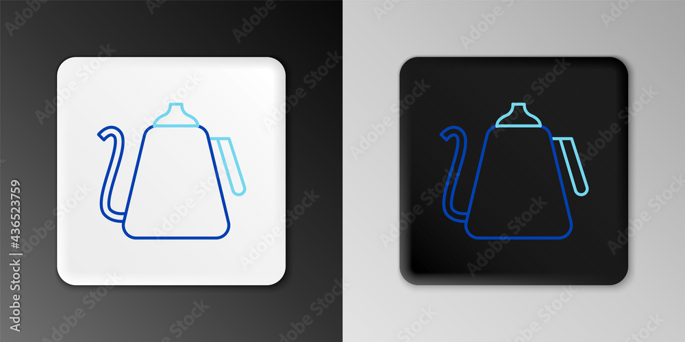 Line Kettle with handle icon isolated on grey background. Teapot icon. Colorful outline concept. Vector Line Kettle with handle icon isolated on grey background. Teapot icon. Colorful outline concept. Vector