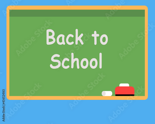 Chalkboard with text Back to school