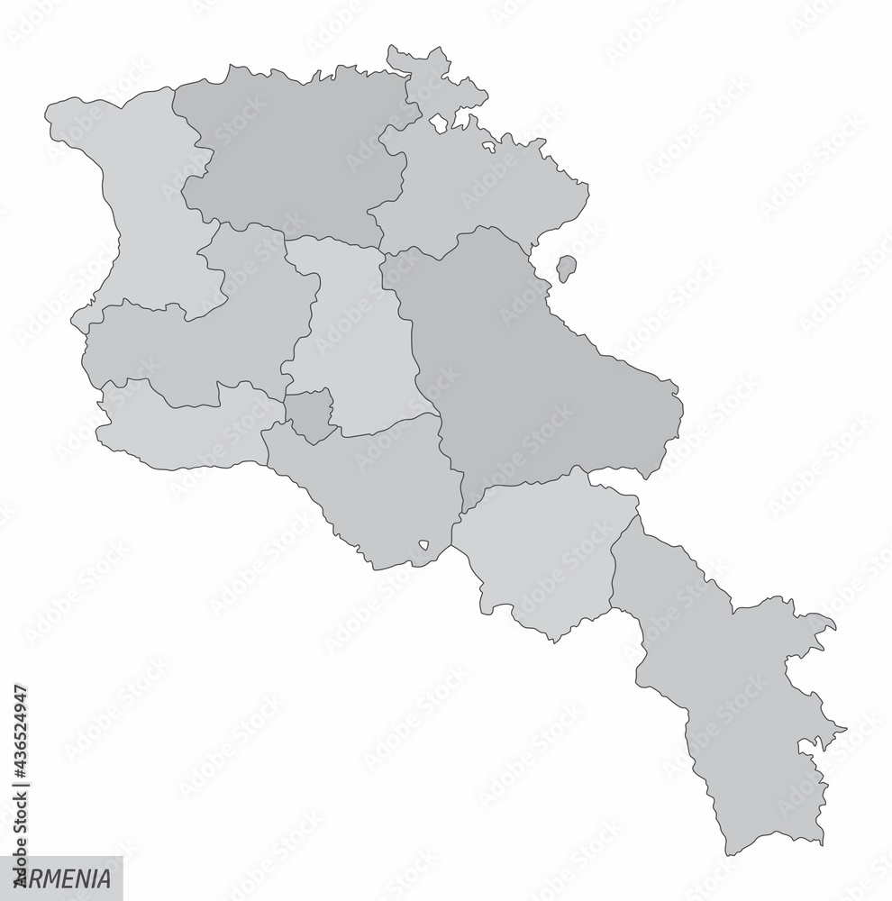 Armenia administrative map Armenia administrative map