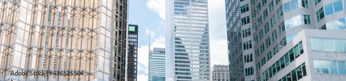 Photography Panoramic, zoomed-in shot of generic buildings in Toronto, Ontario, Canada
