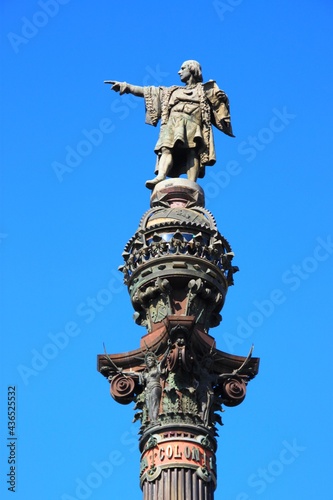 Colonne Christophe Colomb de Barcelone, Catalogne	 photo
