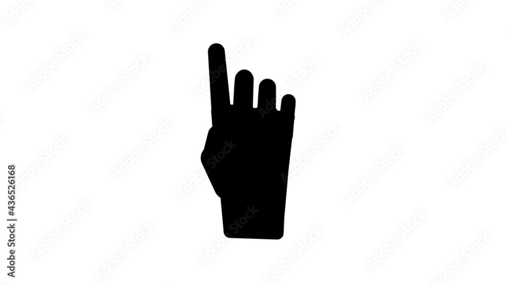 Hand touch. Click icon animation with optional luma matte. 4k video Hand touch. Click icon animation with optional luma matte. 4k video