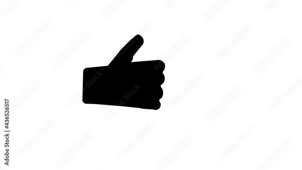 Thumbs up hand animation. Like Success gesture. Emoticon sign. 4k video Thumbs up hand animation. Like Success gesture. Emoticon sign. 4k video