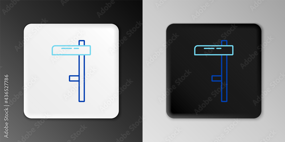 Line Scythe icon isolated on grey background. Colorful outline concept. Vector Line Scythe icon isolated on grey background. Colorful outline concept. Vector