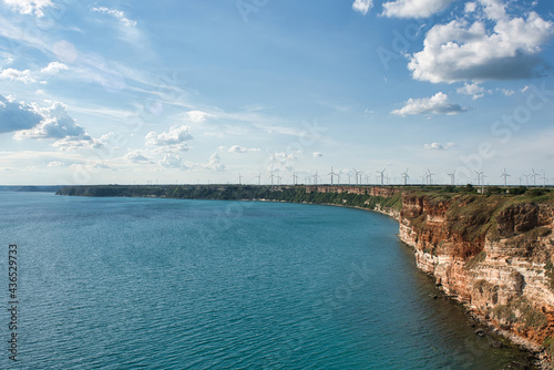 Wallpaper Mural Wind turbines on coastline suggesting increased development of renewable energy Torontodigital.ca