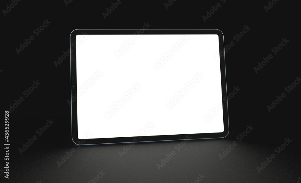 Tablet 3d computer with blank screen illustration Tablet 3d computer with blank screen illustration