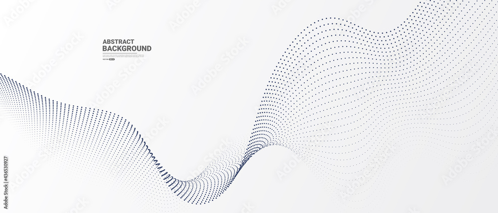 White abstract background with flowing particles. Digital future technology concept. vector illustration.	
