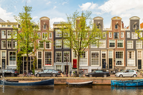 Canal houses in the center of Amsterdam.