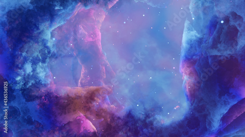 3d render nebulas in space., Colorful galaxy in space, beauty of universe.
