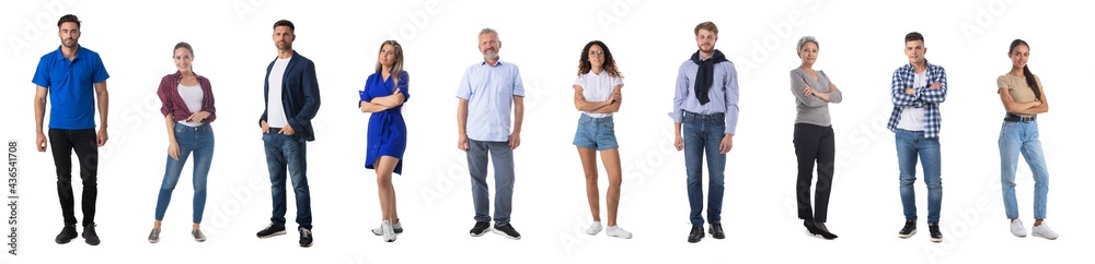 Full length portrait of people Full length portrait of people