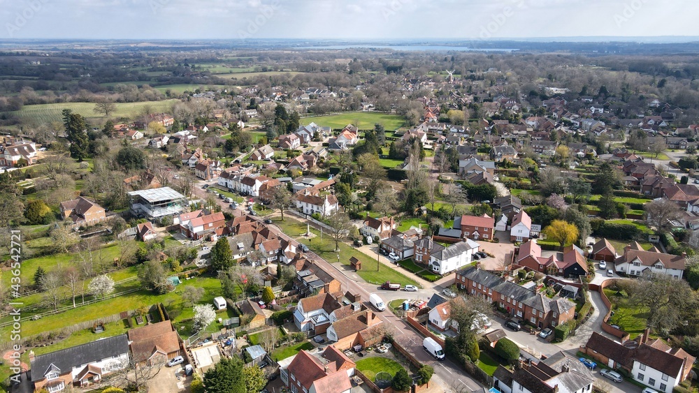 Village of Stock Essex UK aerial 