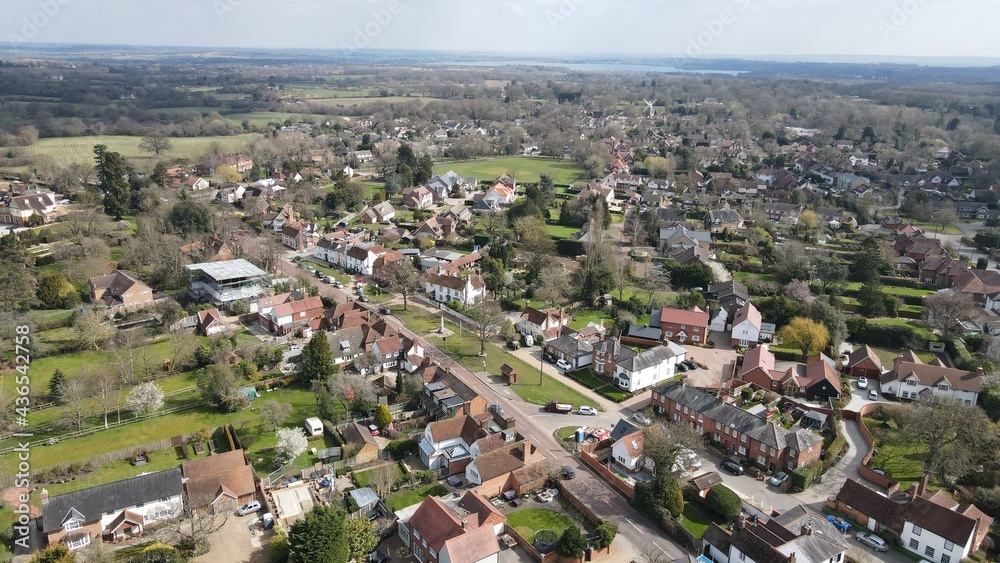 Village of Stock Essex UK aerial 
