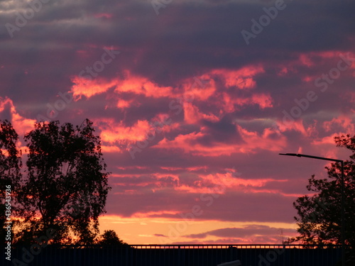 roter Sonnenuntergangshimmel