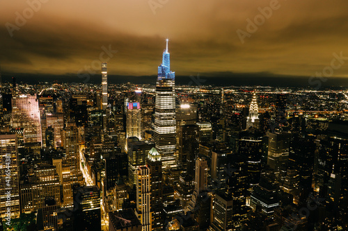 new york city at night, manhattan skyline, city at night, city lights, nightscape, nyc