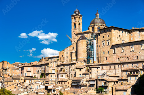 Urbino with the Ducal Palace in Marche, Italy