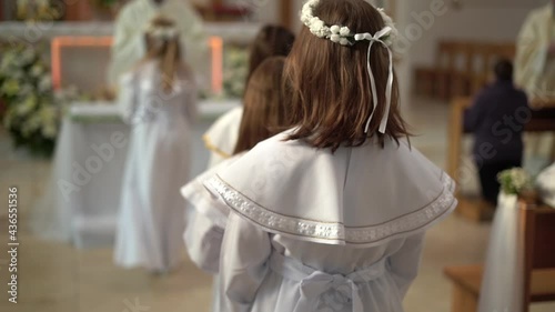 A group of children going to their First Holy Communion