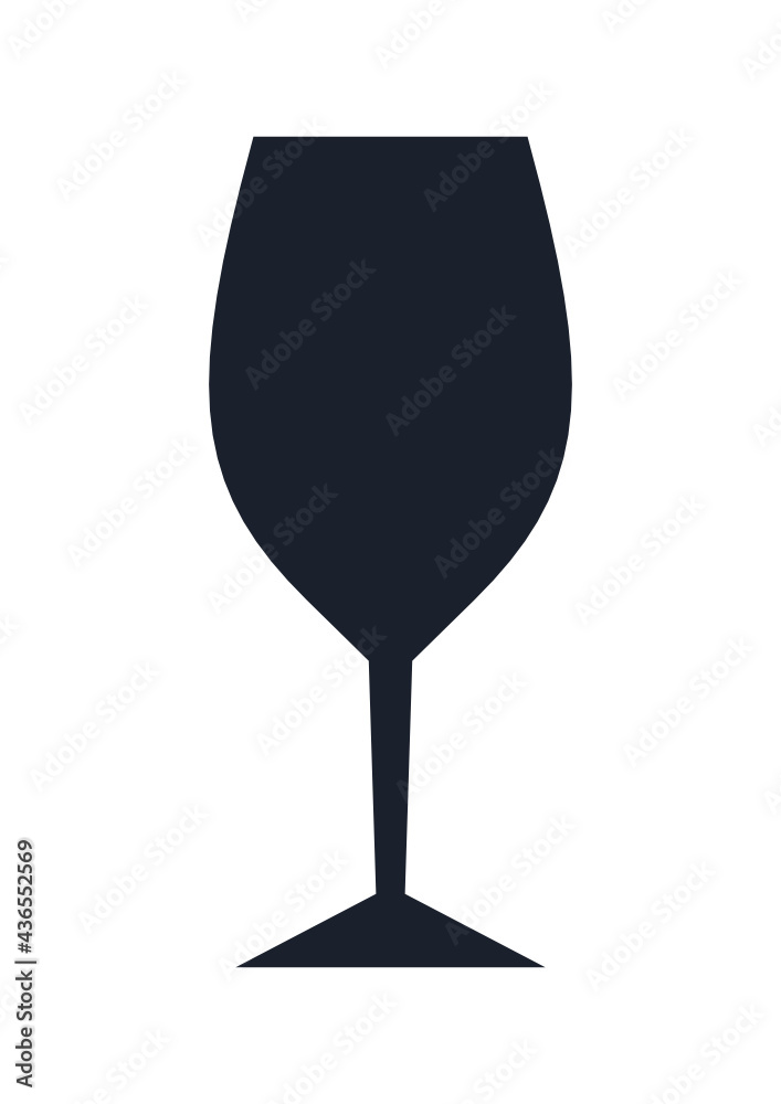 Wine glass icon. (Wine glass vector silhouette) Wine glass icon. (Wine glass vector silhouette)