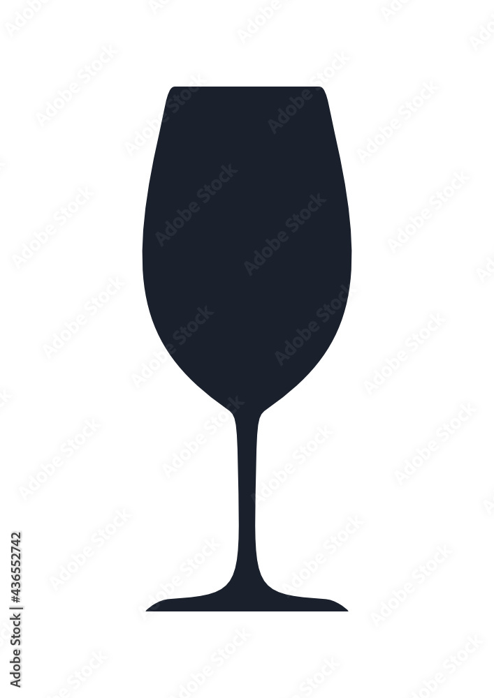 Wine glass icon. (Wine glass vector silhouette) Wine glass icon. (Wine glass vector silhouette)