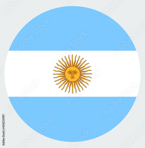 Argentina flag vector illustration. National symbol of southern America country.