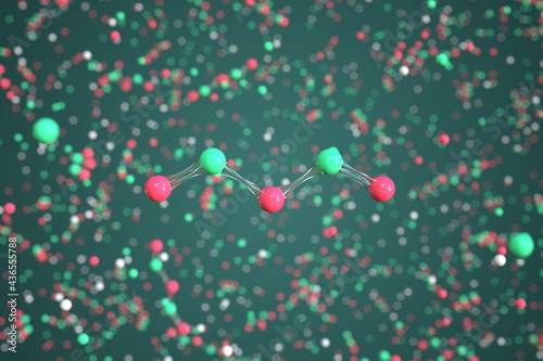 Molecule of Arsenic trioxide. Molecular model, conceptual 3d rendering photo