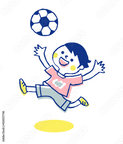 サッカーをする男の子