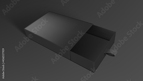 3D Cardboard Sliding Drawer Box With Ribbon Pull