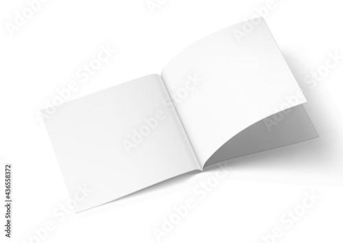 3D White A4 Landscape Magazine Or Brochure