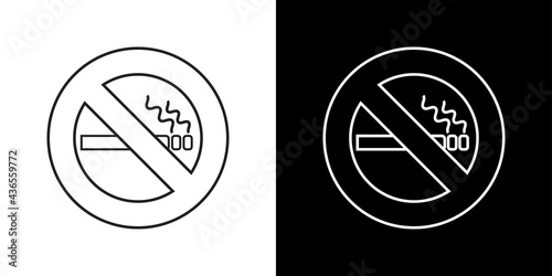 no smoking vector icon, no smoking sign illustration