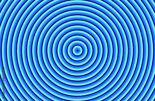 Blue vector abstract background with circles rings spiral loop