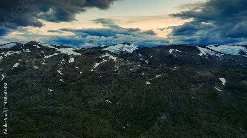 Mountains view from Dalsnibba viewpoint, Norway