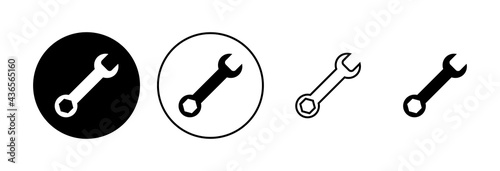 Wrench icon set. repair icon vector. tools icon vector
