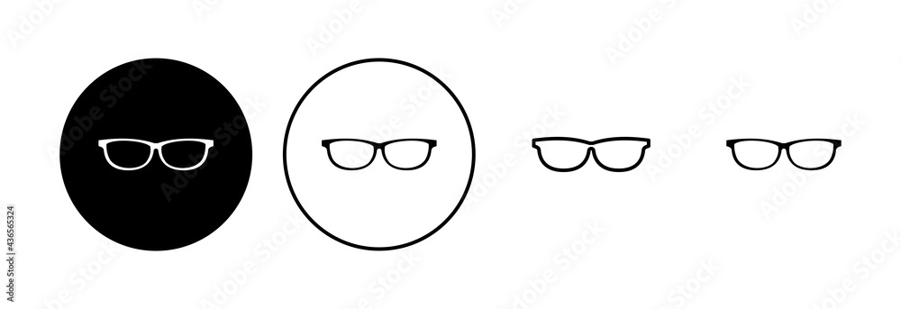 Obraz premium Glasses icon set. Glasses vector icon