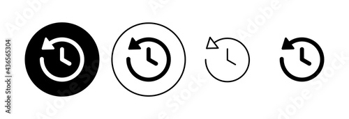 History icon set. recent event history
