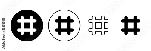 Hashtag icon set. hashtag symbol