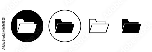 Folder icon set. folder vector icon