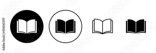Book icon set. open book icon vector. ebook icon