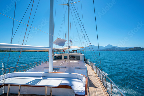 Fototapeta Naklejka Na Ścianę i Meble -  Gocek is famous for its natural beauty and crystal clear sea among the sailors not only in Turkey but also abroad, is surrounded by 12 islands in Turkey